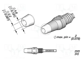 JBC TOOLS Pointe de dessoudage 4,6x2,2mm