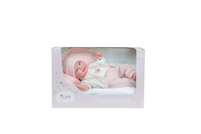 Muñecas Arias - Poupée Elegance 35 cm Babyto rose avec coussin (Poupée lestée) - Pour enfants à partir de 3 ans Muñecas Arias - Poupée Elegance 35 cm Babyto rose avec coussin (Poupée lestée) - Pour enfants à partir de 3 ans