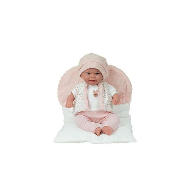 Muñecas Arias - Poupée Elegance 35 cm Babyto rose avec coussin (Poupée lestée) - Pour enfants à partir de 3 ans Muñecas Arias - Poupée Elegance 35 cm Babyto rose avec coussin (Poupée lestée) - Pour enfants à partir de 3 ans