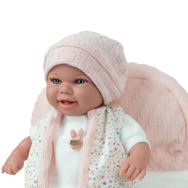 Muñecas Arias - Poupée Elegance 35 cm Babyto rose avec coussin (Poupée lestée) - Pour enfants à partir de 3 ans Muñecas Arias - Poupée Elegance 35 cm Babyto rose avec coussin (Poupée lestée) - Pour enfants à partir de 3 ans