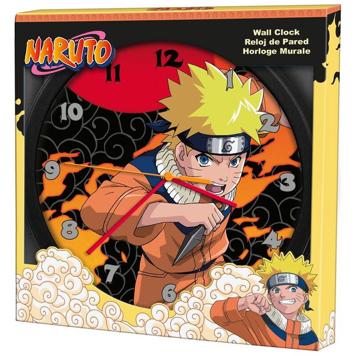 KIDS LICENSING - Horloge murale Naruto Shippuden - 24,5 cm - Décoration manga KIDS LICENSING - Horloge murale Naruto Shippuden - 24,5 cm - Décoration manga
