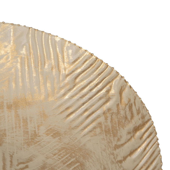 Centre de Table Beige Doré Fer 37 x 37 x 8 cm