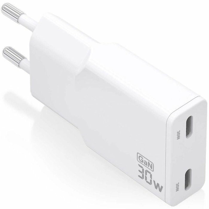 Chargeur mural Aisens ASCH-30W2P048-W Blanc 30 W Chargeur mural Aisens ASCH-30W2P048-W Blanc 30 W