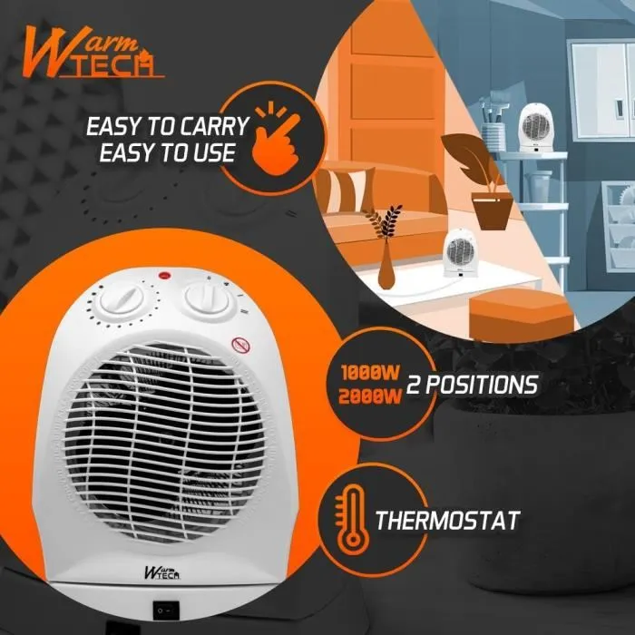 Warm Tech Chauffage soufflant 2000 W WTFHO2001 Blanc