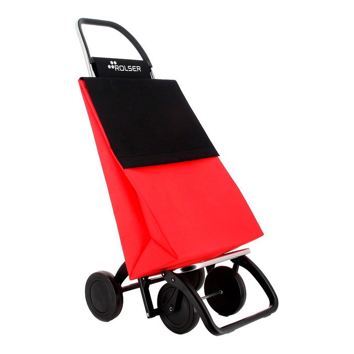 Rolser Basic LN 4 - Caddie de courses pliable 4 roues rouge/noir 43L 25kg Rolser Basic LN 4 - Caddie de courses pliable 4 roues rouge/noir 43L 25kg