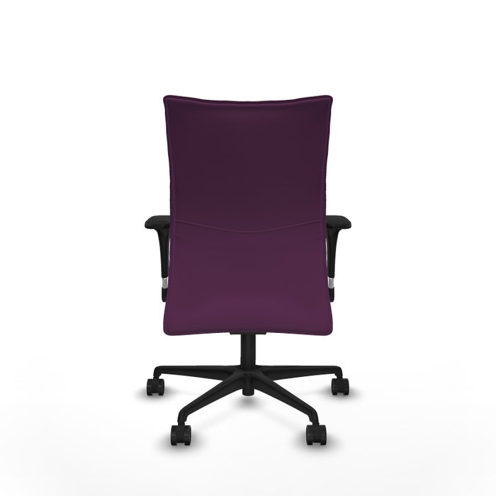 Piqueras Y Crespo Albacete confidente - Chaise de bureau violette avec mécanisme Synchro et accoudoirs 1D