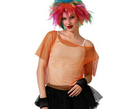 Camiseta rejilla naranja