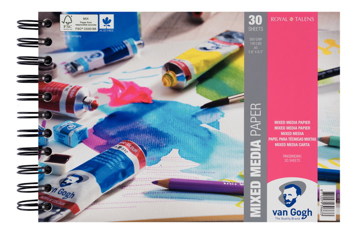 Van Gogh Bloc de papier pour techniques mixtes, 30 feuilles, A5 Van Gogh Bloc de papier pour techniques mixtes, 30 feuilles, A5