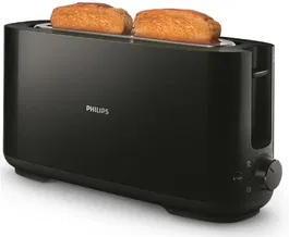 Philips HD2590/90 Grille-pain Noir 830W avec 1 fente longue, 8 réglages, fonction réchauffe-viennoiseries et arrêt automatique