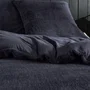 Today Parure de lit Teddy Collection Bien au Chaud Housse de couette 240x220 cm + 2 taies 63x63 cm Lit 2 personnes Gris anthracite Microfibre et polaire