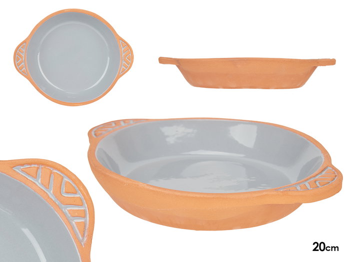 La Dehesa Cazuela en terre cuite ronde avec anses 20 cm grise (Set de 8) La Dehesa Cazuela en terre cuite ronde avec anses 20 cm grise (Set de 8)