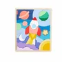 Fisher-Price Puzzle en Bois L'Espace, 42 Pieces, Jeu Educatif pour Enfants a Partir de 3 Ans, Stimule Motricite Fine et Creativite, Ref. HXY42