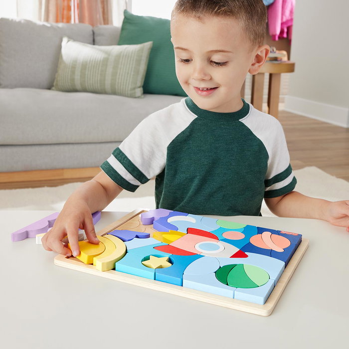 Fisher-Price Puzzle en Bois L'Espace, 42 pièces