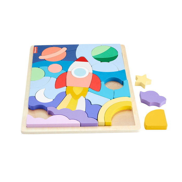 Fisher-Price Puzzle en Bois L'Espace, 42 pièces