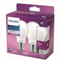 Philips Ampoule LED E27 Équivalent 75W, Blanc Froid, Non Dimmable, Verre, Lot de 2
