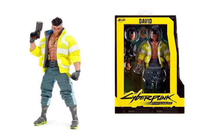 Smoby Figurine Cyberpunk David articulée 15 cm - Avec multiples accessoires - Langue espagnole et portugaise