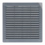 Edm Grille de ventilation carrée avec tapons et moustiquaire 150x150x7mm gris
