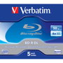 Verbatim Blu-Ray BD-R 43748 - Pack de 5 unités de 50 Go
