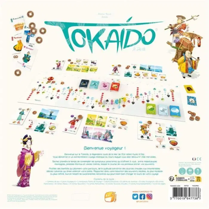 Asmodee - Tokaido 10e Anniversaire - Jeu de parcours et de collection pour 2 à 5 joueurs, des 8 ans - Version française