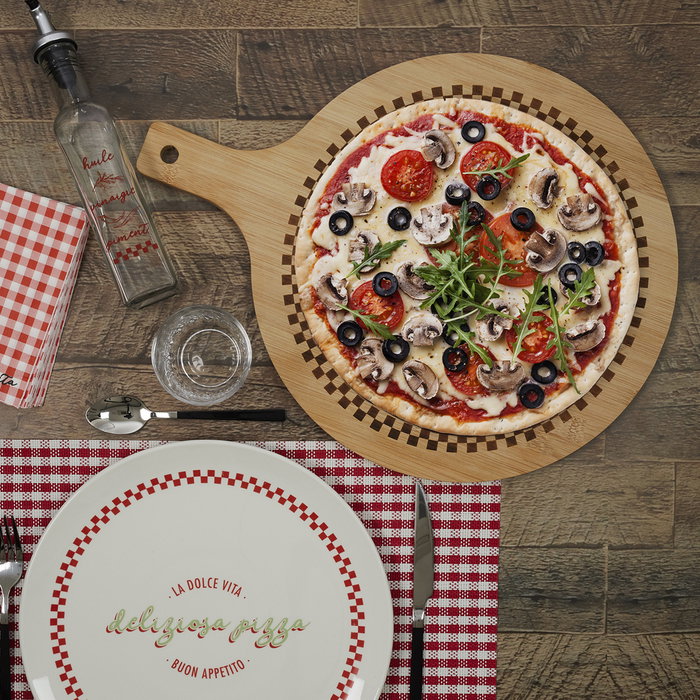 Home Deco Factory Planche à pizza en bambou 45x35 cm