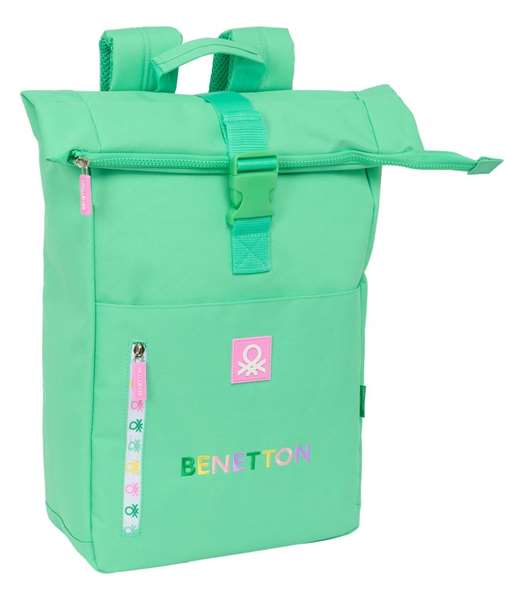 Safta Sac à dos à rabat pour ordinateur portable 15,6 pouces Benetton "Mint" 28x42x13 cm - Vert menthe Safta Sac à dos à rabat pour ordinateur portable 15,6 pouces Benetton "Mint" 28x42x13 cm - Vert menthe