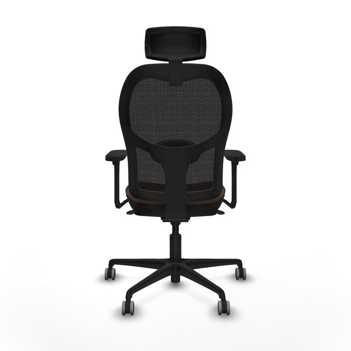 Piqueras y Crespo Chaise de Bureau avec Appui-tête Jorquera 3D036G2 Noir Brun foncé