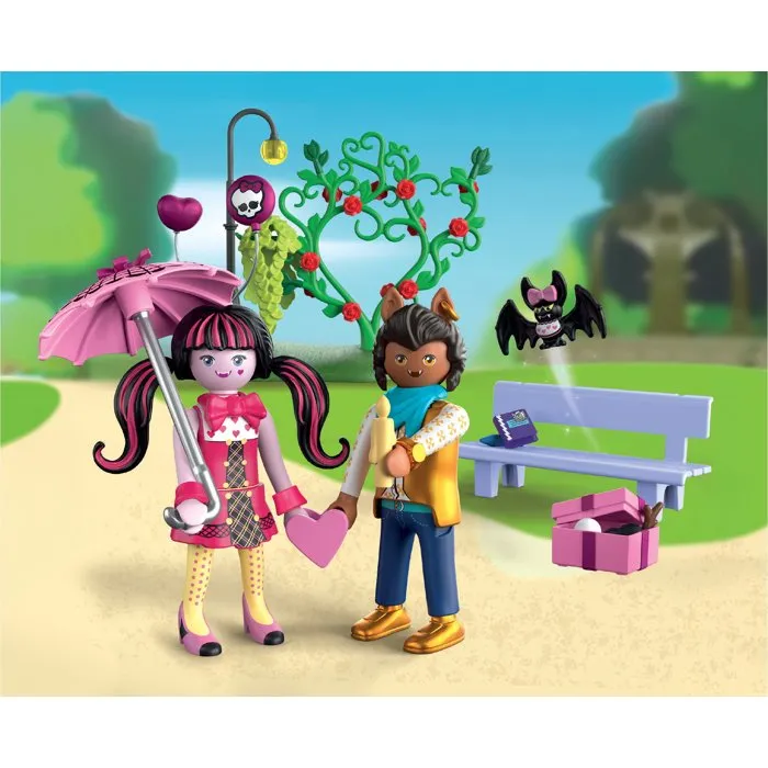 Playmobil 72043 Monster High Set Spécial Rendez-vous de la Saint-Valentin - Jouet pour Histoires Créatives