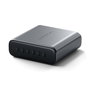 Satechi Chargeur GaN 200W 6 Ports USB-C PD - Gris Spatial - Charge Rapide Multi-Appareils avec Protection