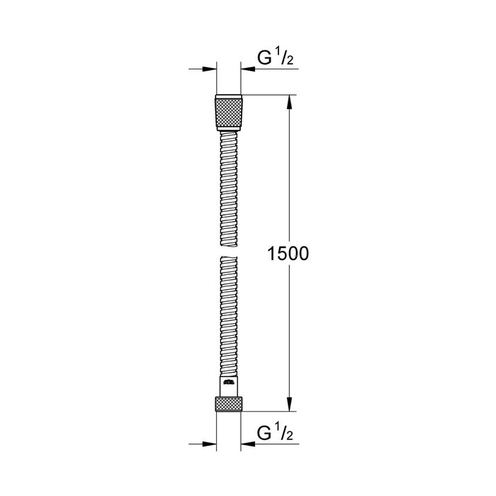 GROHE VitalioFlex Flexible de douche 1,5 m chromé