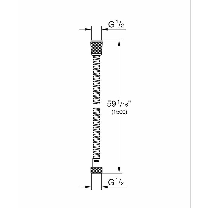 GROHE VitalioFlex Flexible de douche 1,5 m chromé