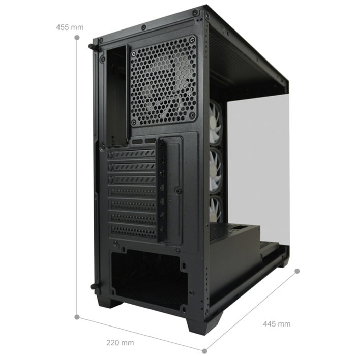 LC-Power LC-715B-ON Midi Tower Gaming Case Noir