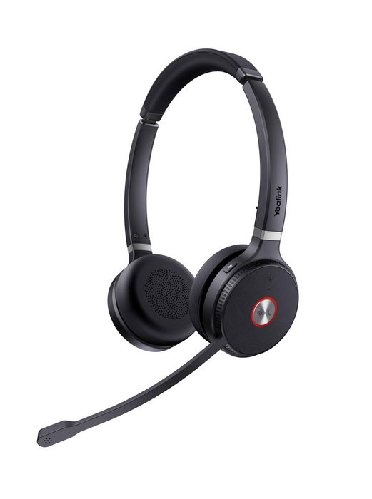 Yealink WH62 Dual - Casque sans fil DECT avec micro pour Teams et Skype, technologie Super Wideband et Acoustic Shield, portée 160m, jusqu'à 14h d'autonomie