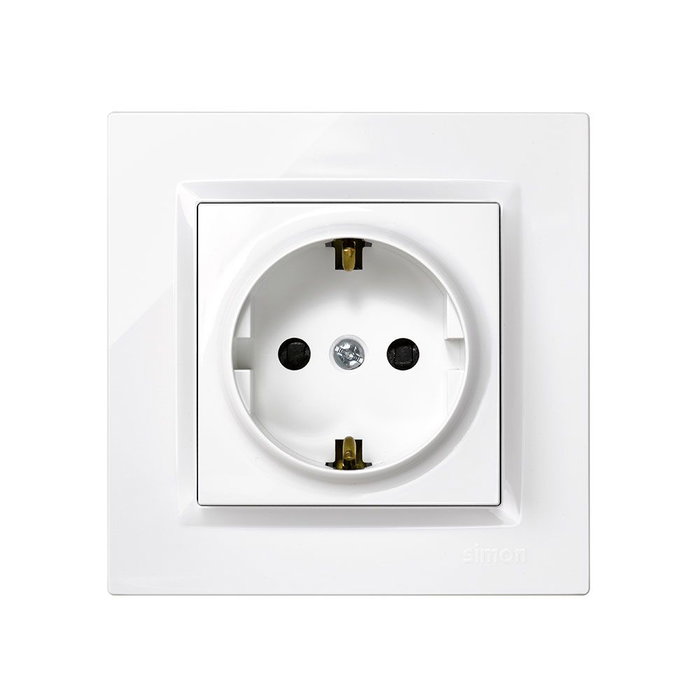 Socle de prise Simon 2p+t Plastique 230 V 16 A Type F Socle de prise Simon 2p+t Plastique 230 V 16 A Type F