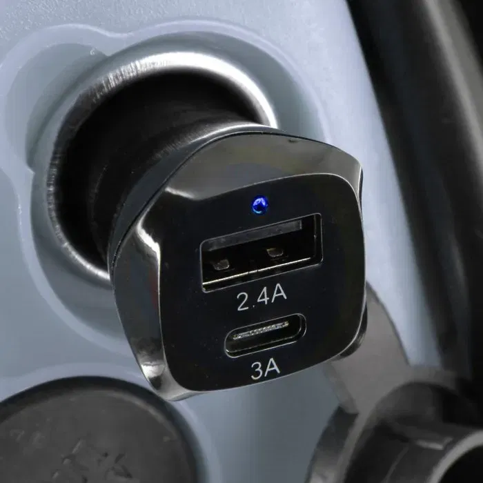 Auto-T - Prise ALLUME-CIGARE 12/24V avec Port USB-C (QC 3.0) et Port USB - Modèle 540128 - Charge Rapide