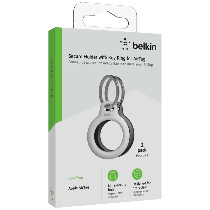 Belkin Porte-clés Airtag MSC002BTBK Noir (2 pièces) Belkin Porte-clés Airtag MSC002BTBK Noir (2 pièces)