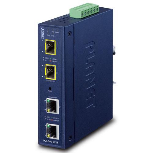 Planet IGT-900-2T2S Convertisseur de média géré 2 ports 10/100/1000T et 2 ports SFP 100/1000/2500X Planet IGT-900-2T2S Convertisseur de média géré 2 ports 10/100/1000T et 2 ports SFP 100/1000/2500X