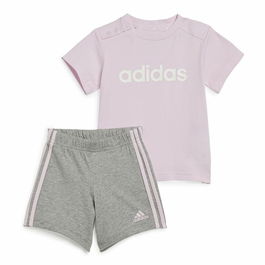 Ensemble de Sport pour Bébé Adidas I Lin Co Set Gris Rose