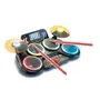VTECH Kidi DJ Drums - Batterie électronique pour enfant à partir de 6 ans avec 4 pads lumineux, 2 cymbales et effets musicaux - Version française