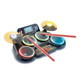 Vtech Kidi DJ Drums - Batterie électronique pour enfants à partir de 6 ans avec 4 pads lumineux, 2 cymbales et effets musicaux