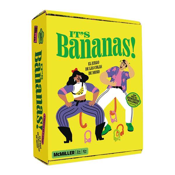 Falomir - Jeu It't Bananas, jeu de société enfant 3-7 ans en espagnol avec rulette, aros et jetons banane Falomir - Jeu It't Bananas, jeu de société enfant 3-7 ans en espagnol avec rulette, aros et jetons banane