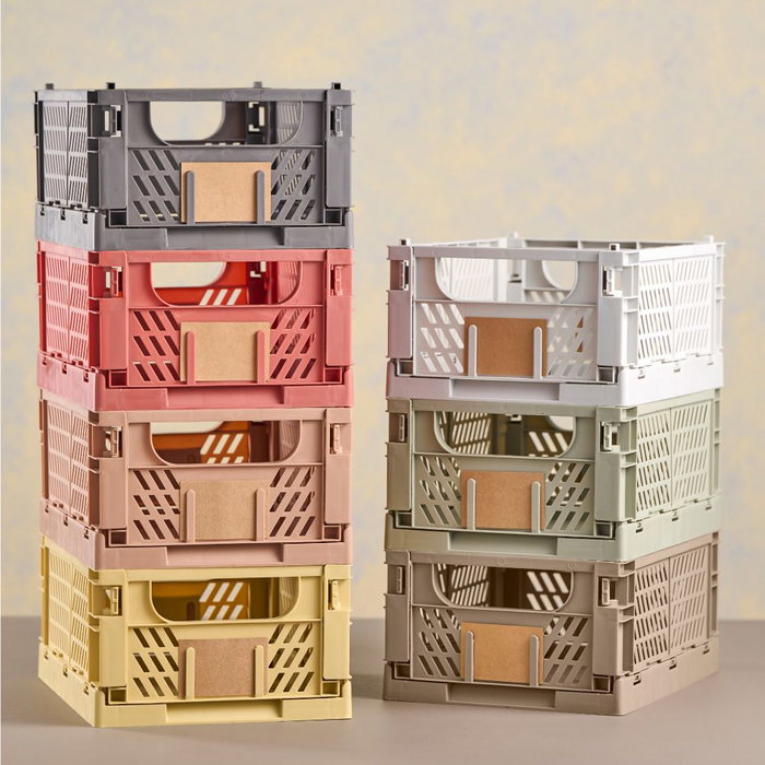 Day Boîte de rangement pliante 33 x 24,5 x 15 cm couleur sable 3,3 L max 10 kg Day Boîte de rangement pliante 33 x 24,5 x 15 cm couleur sable 3,3 L max 10 kg