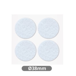 GSC Evolution Set de 4 feutres adhésifs ronds Ø38mm - Blanc