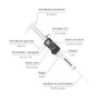 WOLFPACK LINEA PROFESIONAL Calibre Digital Inox 150mm