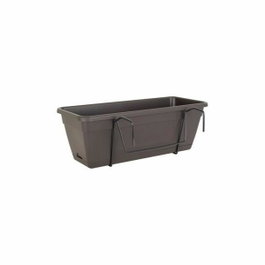 Artevasi Jardinière de balcon Venezia avec réserve d'eau - Gris anthracite
