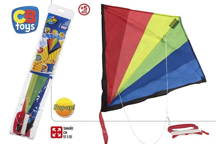 Color Baby Cometa Nylon Pop-Up Diamante Clasica 56 cm - Cerf-volant nylon pop-up forme diamant classique 56 cm