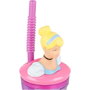 Disney Princess Verre avec paille 3D Rose 360ml
