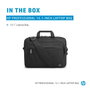 HP Sacoche pour Ordinateur Portable Professional 14,1 Pouces, Sacoche de Transport Écologique, avec Poche RFID et Compatible Traqueur Bluetooth, Noir