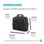 HP Sacoche pour Ordinateur Portable Professional 14,1 Pouces, Sacoche de Transport Écologique, avec Poche RFID et Compatible Traqueur Bluetooth, Noir