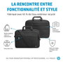 HP Sacoche pour Ordinateur Portable Professional 14,1 Pouces, Sacoche de Transport Écologique, avec Poche RFID et Compatible Traqueur Bluetooth, Noir