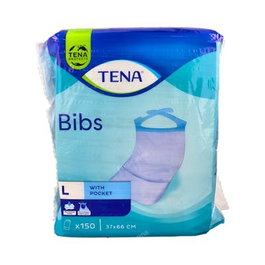 TENA Bavoirs Jetables Taille M-L 37x68cm, 150 unités